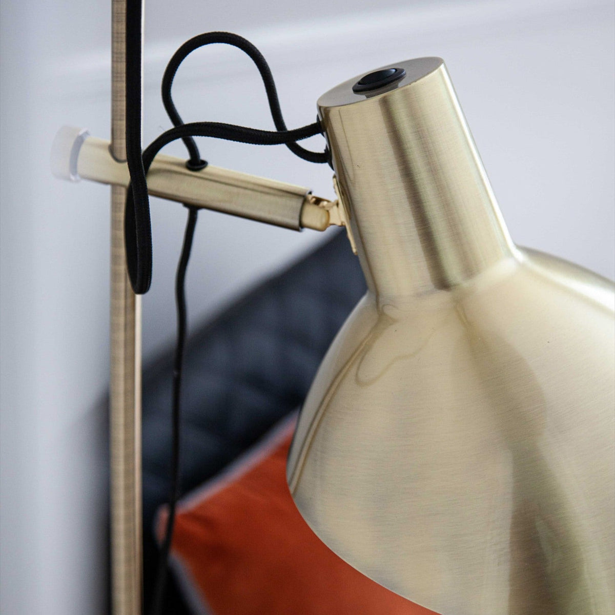 Metropole 2 Light Floor Lamp - Antique Brass
