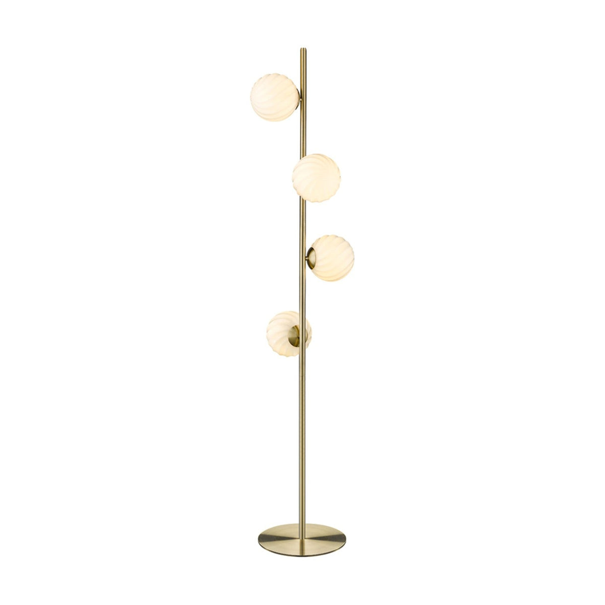 Twist Floor Lamp - Opal & Brass
