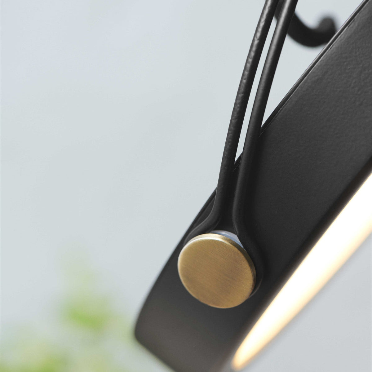 Pivot LED Int Pendant Light 20cm - Black & Antique Brass