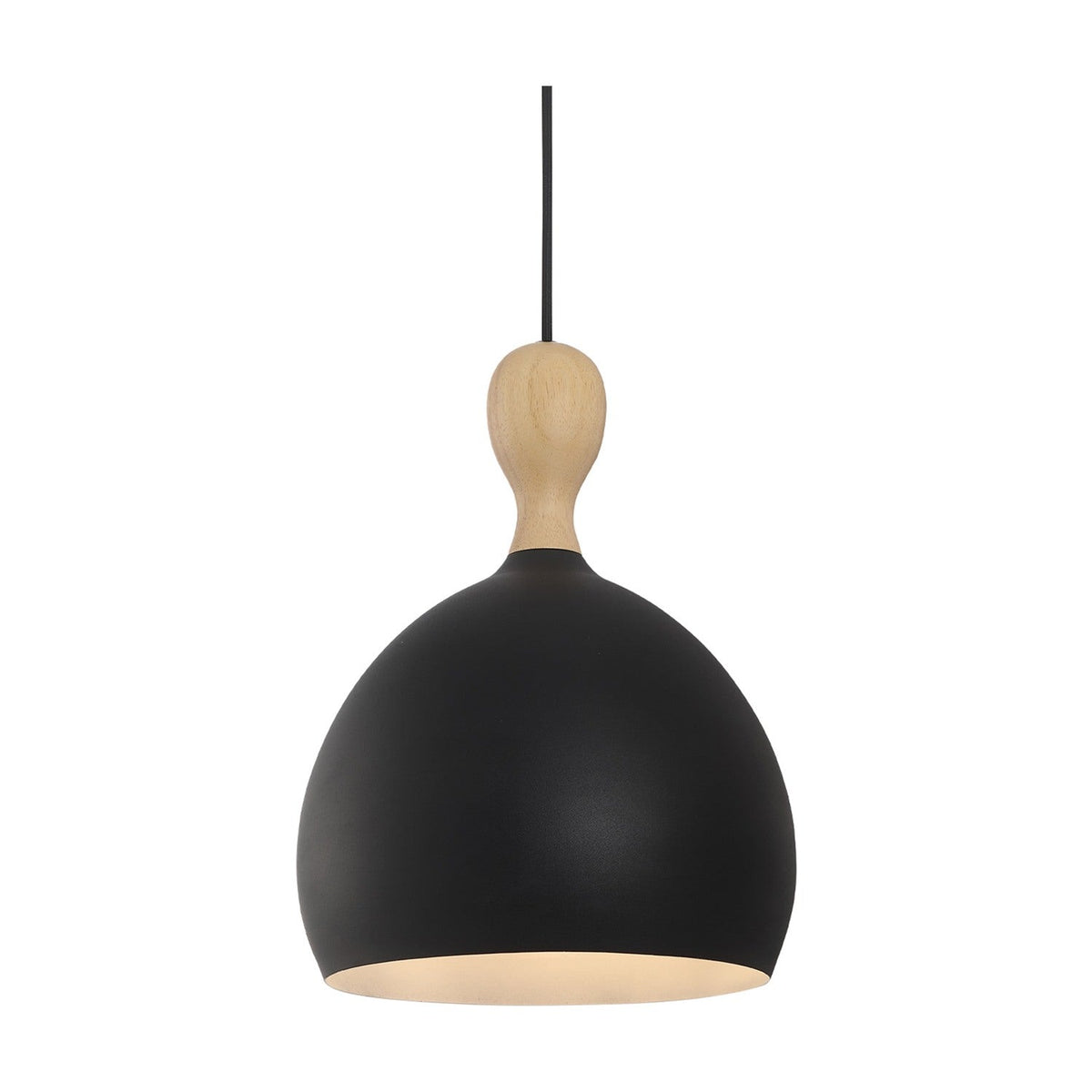 Dueodde Pendant Light 24cm - Wood & Black
