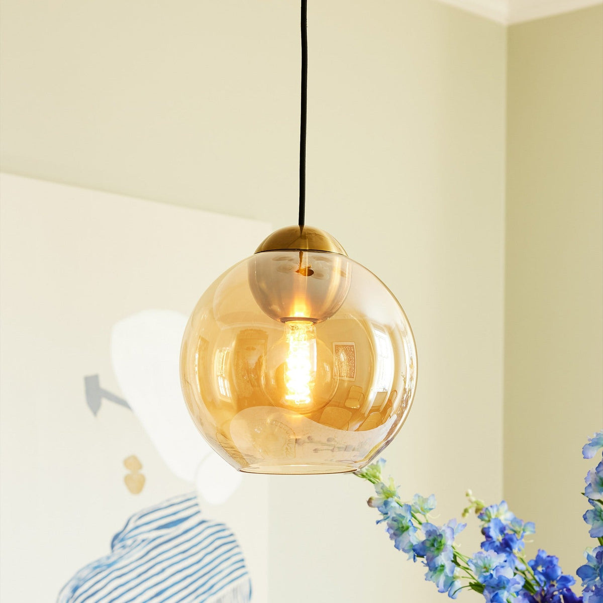 Bubbles Pendant Light 24cm - Amber