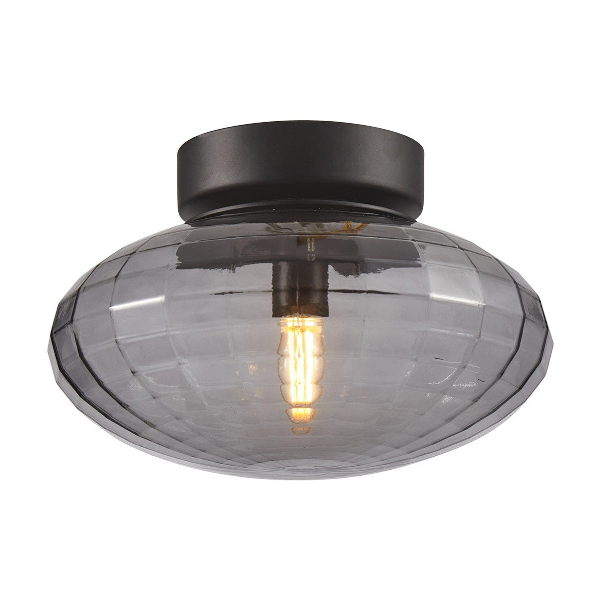 Mesh Flush Ceiling Light 20cm - Smoke