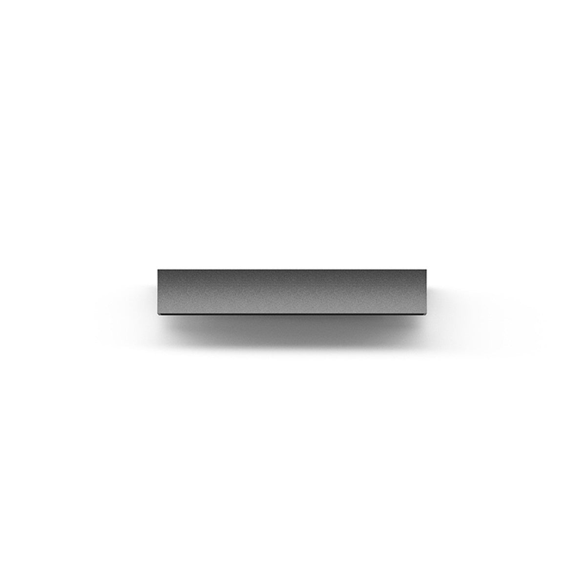 Hanok 41cm linear LED wall light in matt black aluminium with a slim horizontal profile, shown against a plain white background.