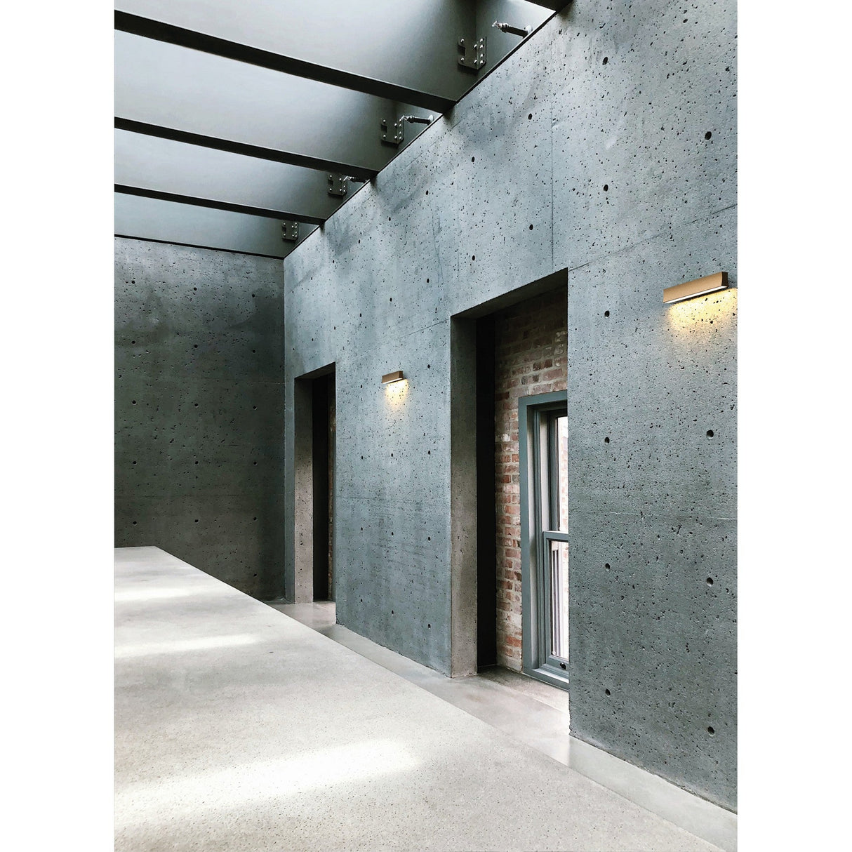 Hanok 41cm Linear LED Wall Light 14W 3000K - Sand Brown