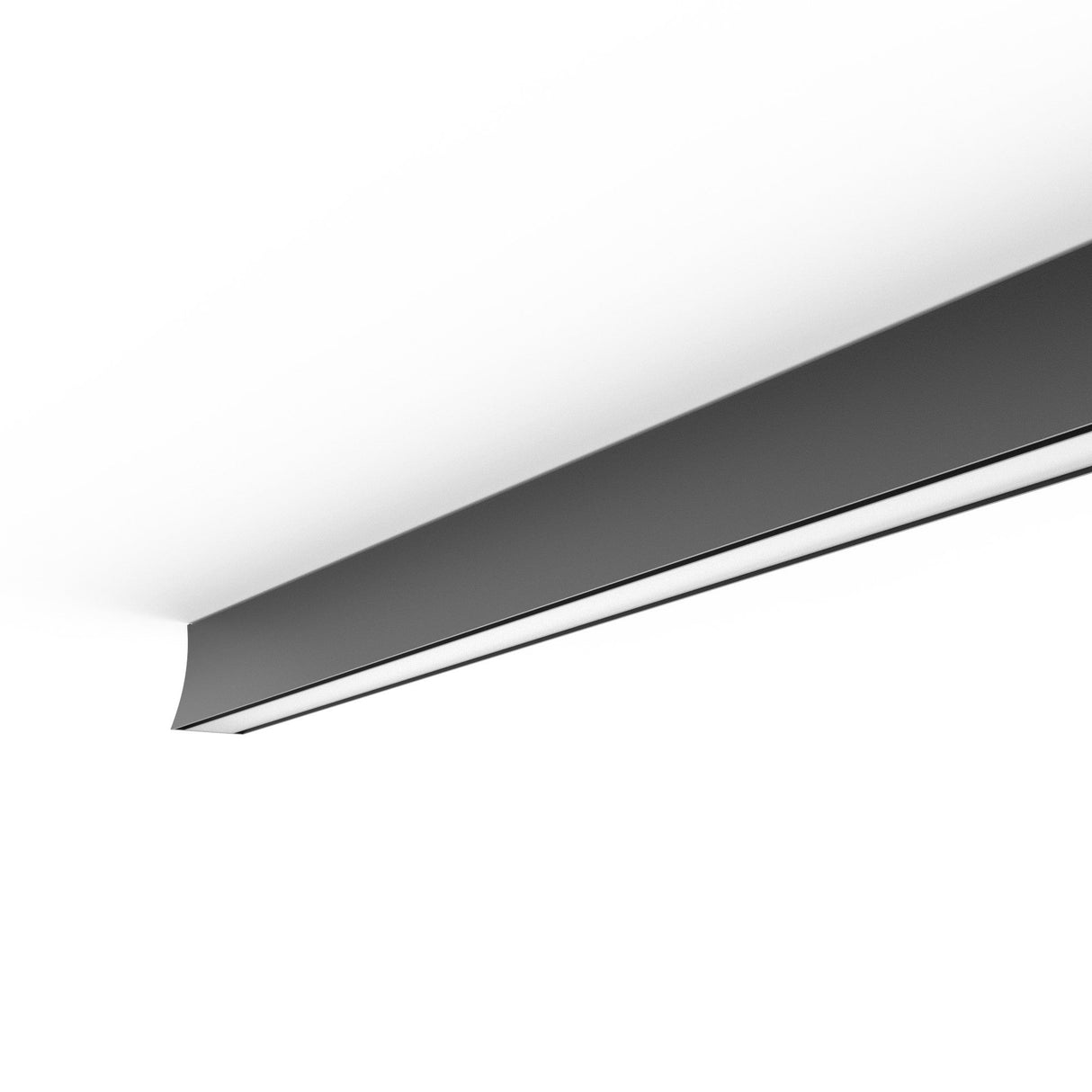 Hanok Linear LED Flush Ceiling Light 3000K 38W - Black