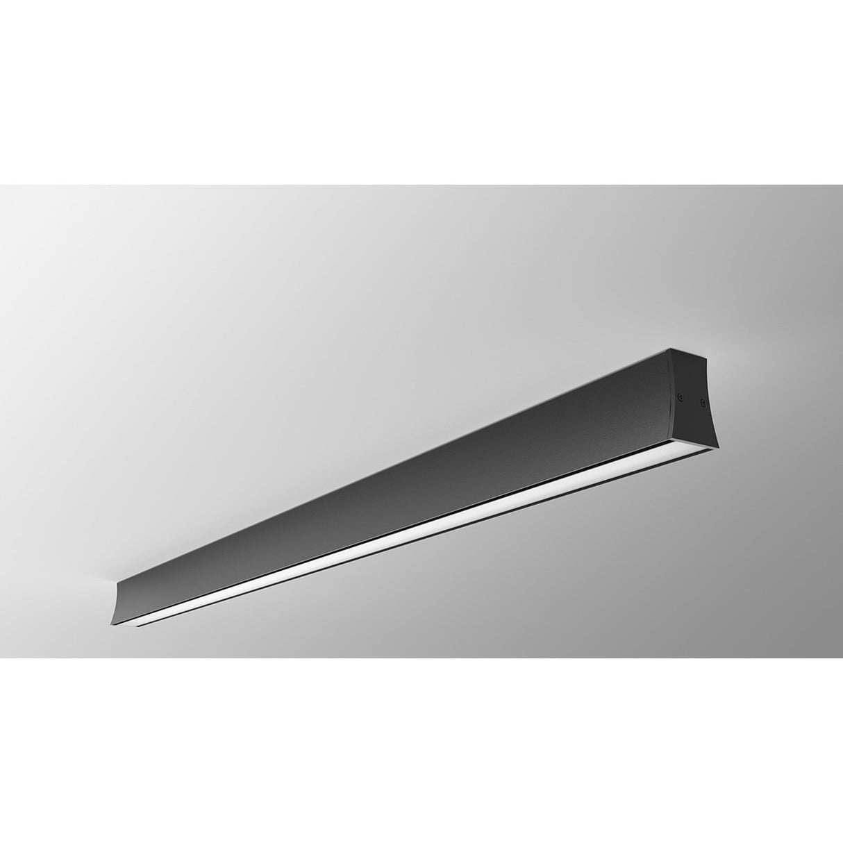 Hanok Linear LED Flush Ceiling Light 3000K 38W - Black