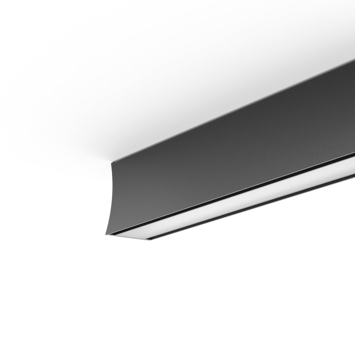 Hanok Linear LED Flush Ceiling Light 3000K 14W - Black