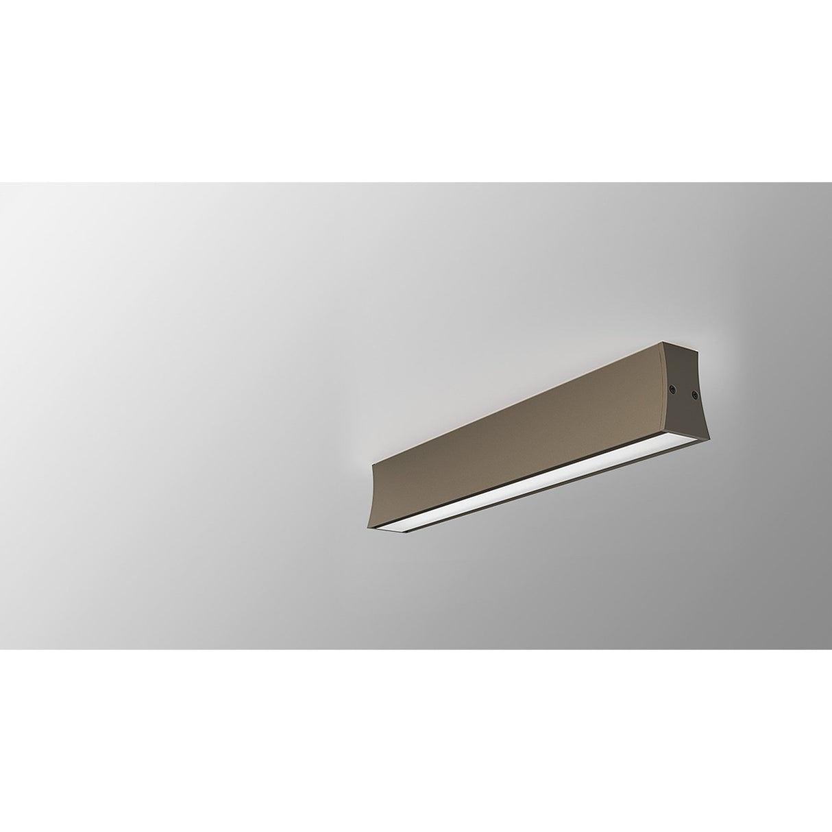 Hanok Linear LED Flush Ceiling Light 3000K 14W - Sand Brown