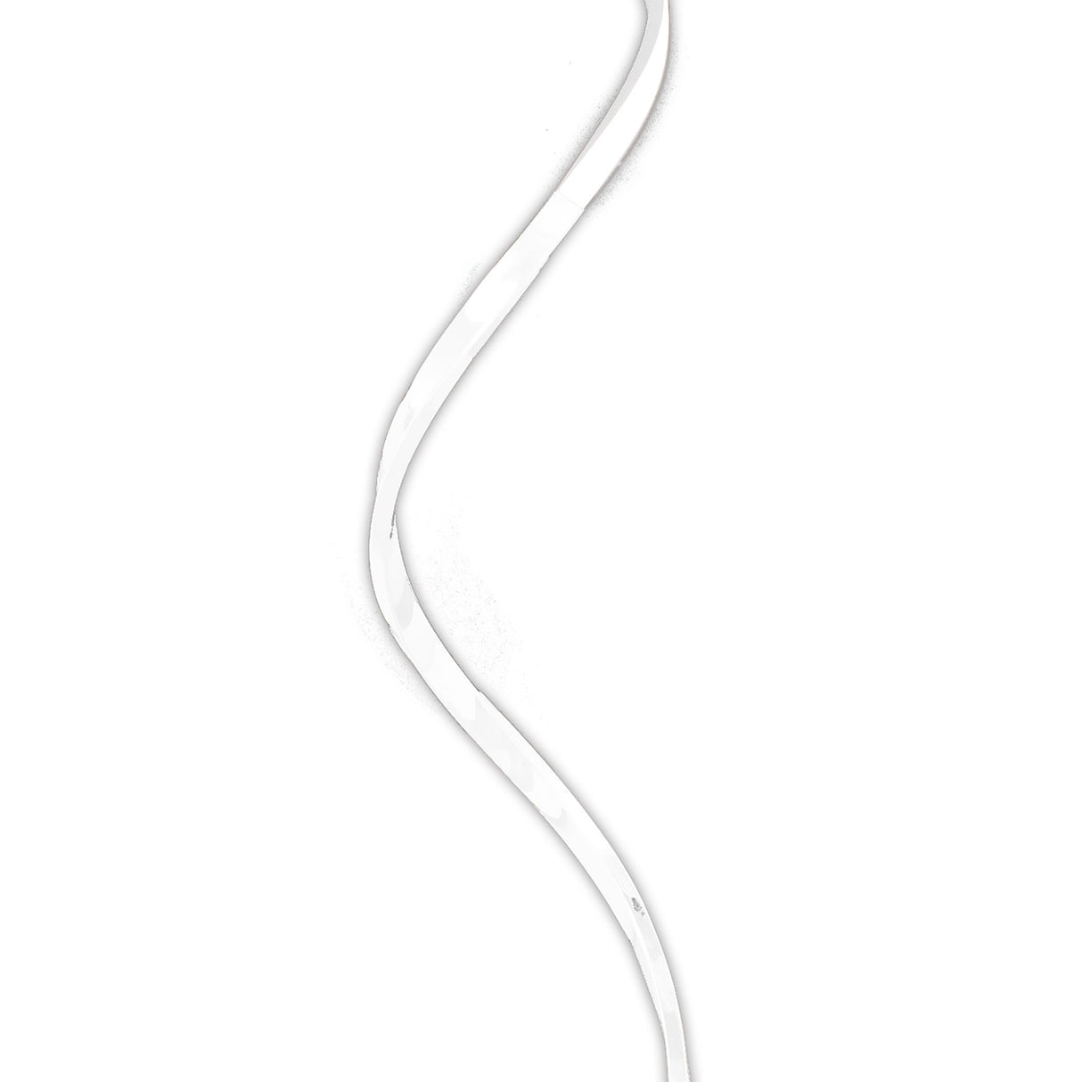 A slim, S-shaped Helix LED Floor Lamp 42W 4000K in White & Chrome stands vertically against a plain white background.