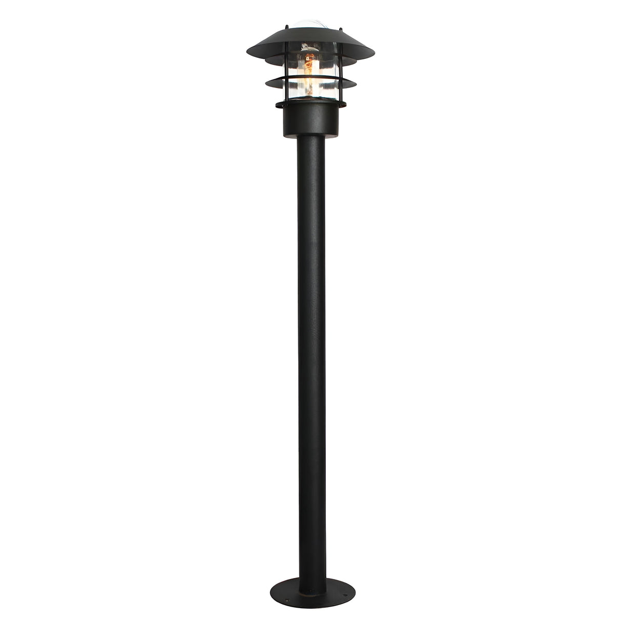 Helsingor 1 Light Bollard Lantern - Black