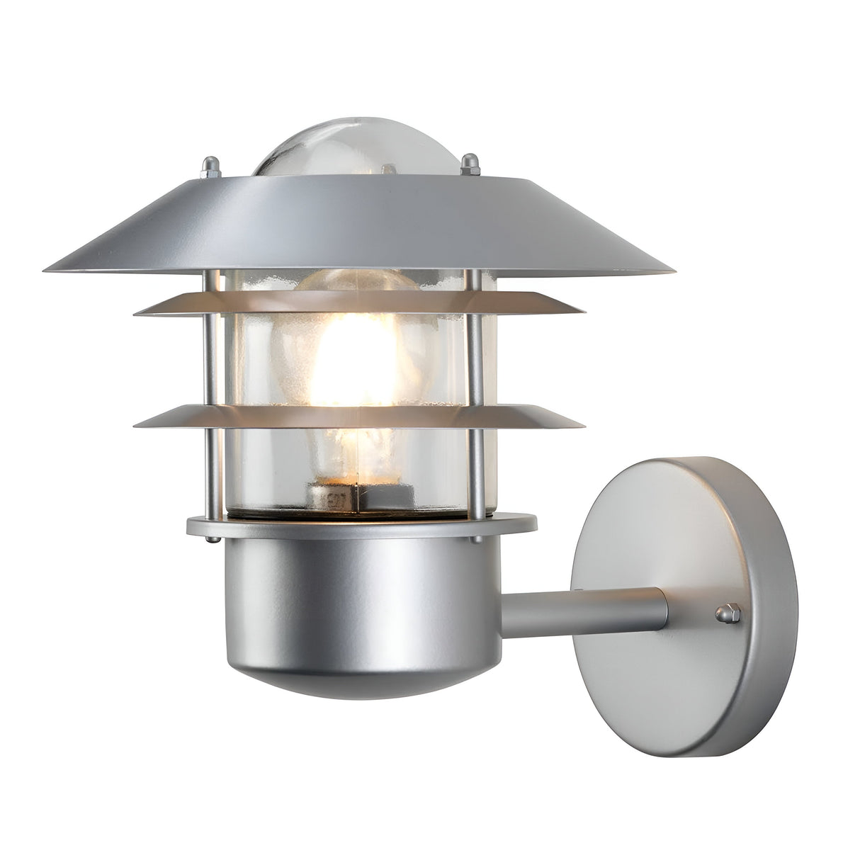 Helsingor 1 Light Wall Lantern - Silver