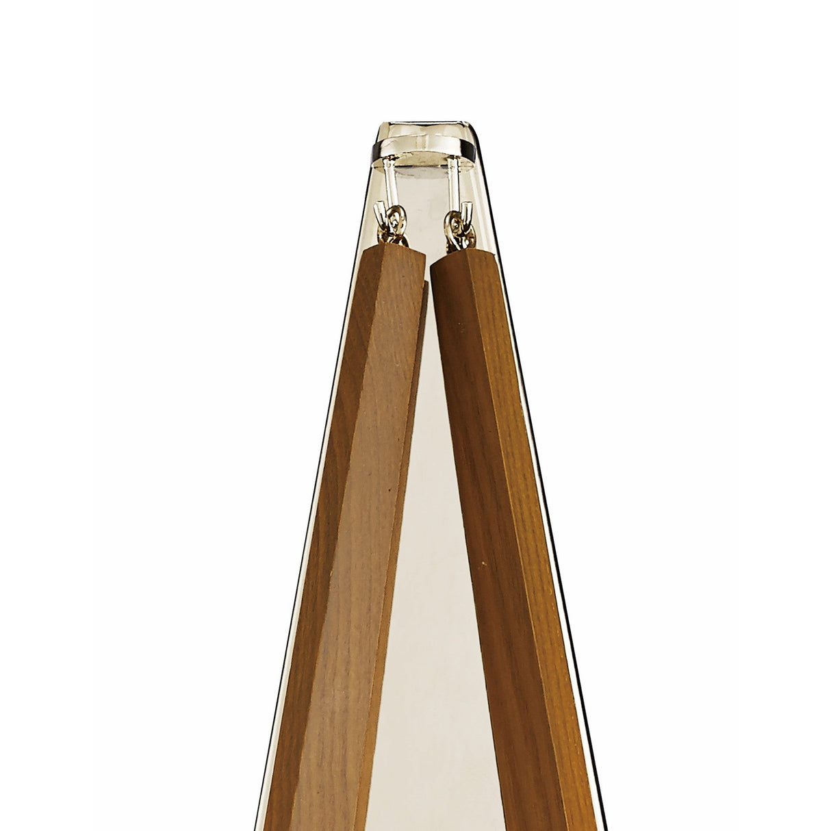 Hilton 2 Light Wood Wall Light - Nickel & Taupe