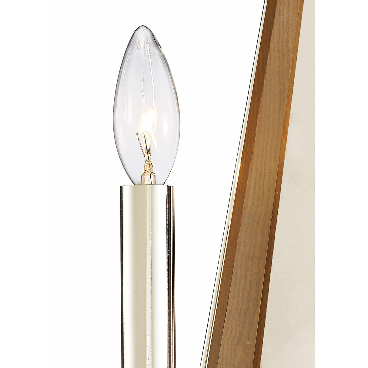 Hilton 2 Light Wood Wall Light - Nickel & Taupe