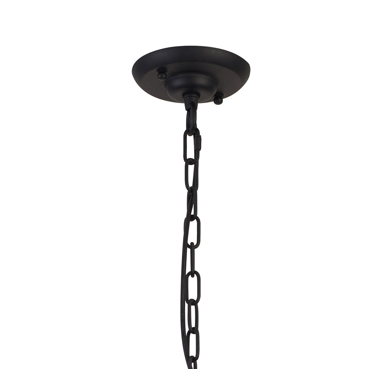 Hilton 81cm Octagonal 8 Light Wood Chandelier - Black & Dark Grey