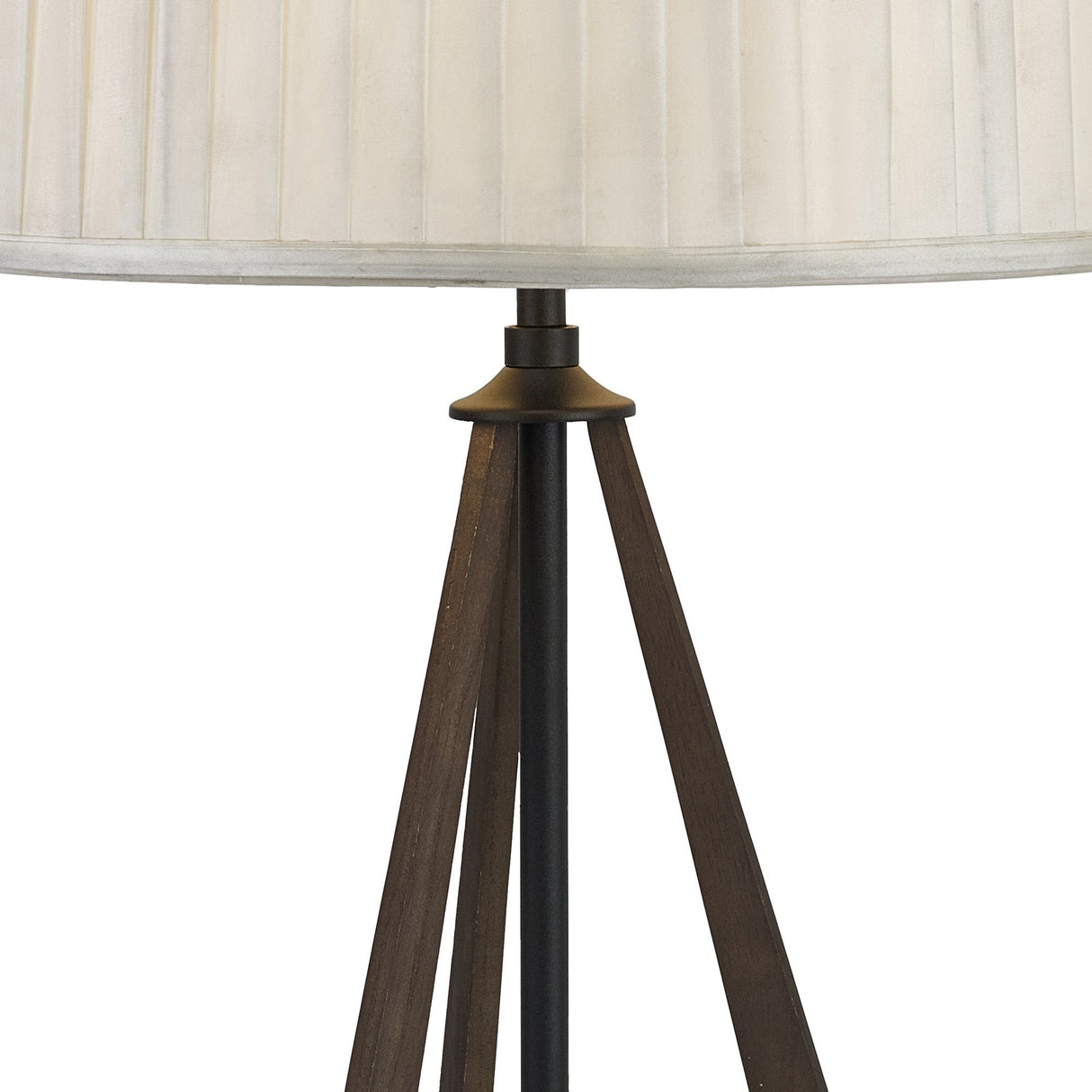 The Hilton 1 Light Wood Table Lamp in black features a sleek design with a classic cream shade, making it perfect for modern spaces.