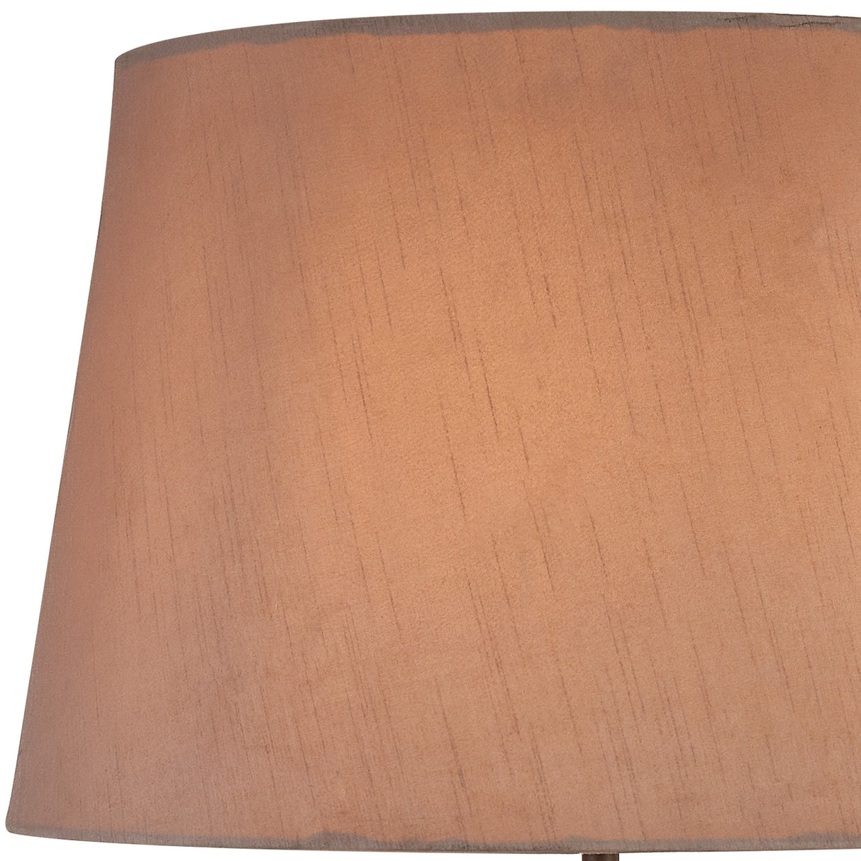 Close-up of the Hilton 1 Light Wood Table Lamp in black, topped with a gold shade featuring a subtle vertical texture and darker trim on the top edge, adding a contemporary touch to any space.