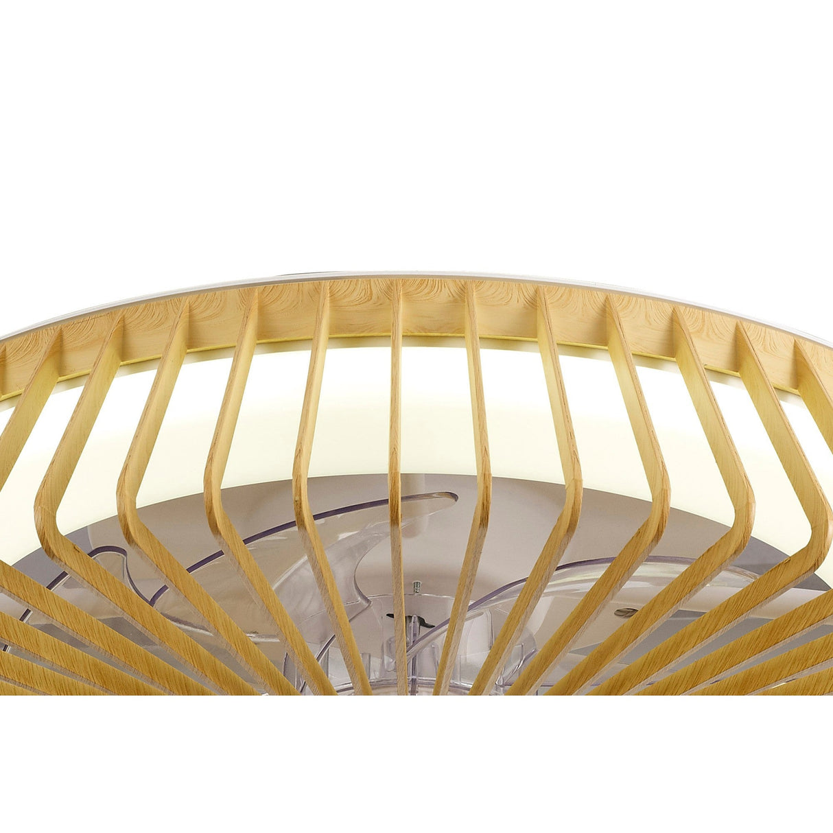 Himalaya CCT Dimmable LED Ceiling Retractable Fan Light With Remote, APP & Voice Control - Brown