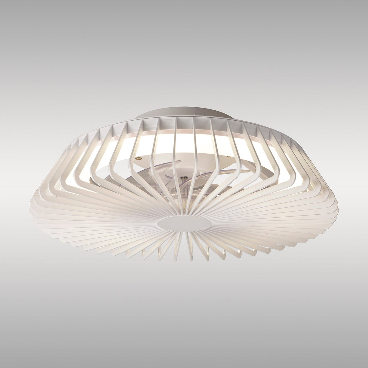 Himalaya Mini CCT Dimmable LED Ceiling Retractable Fan Light With Remote Control - White