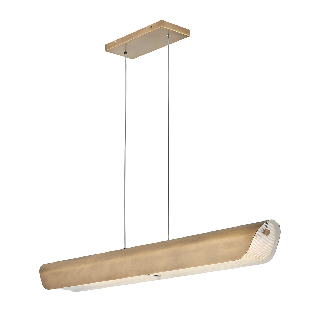 Arco LED Linear Suspension Light 43W 3000K - Heritage Brass