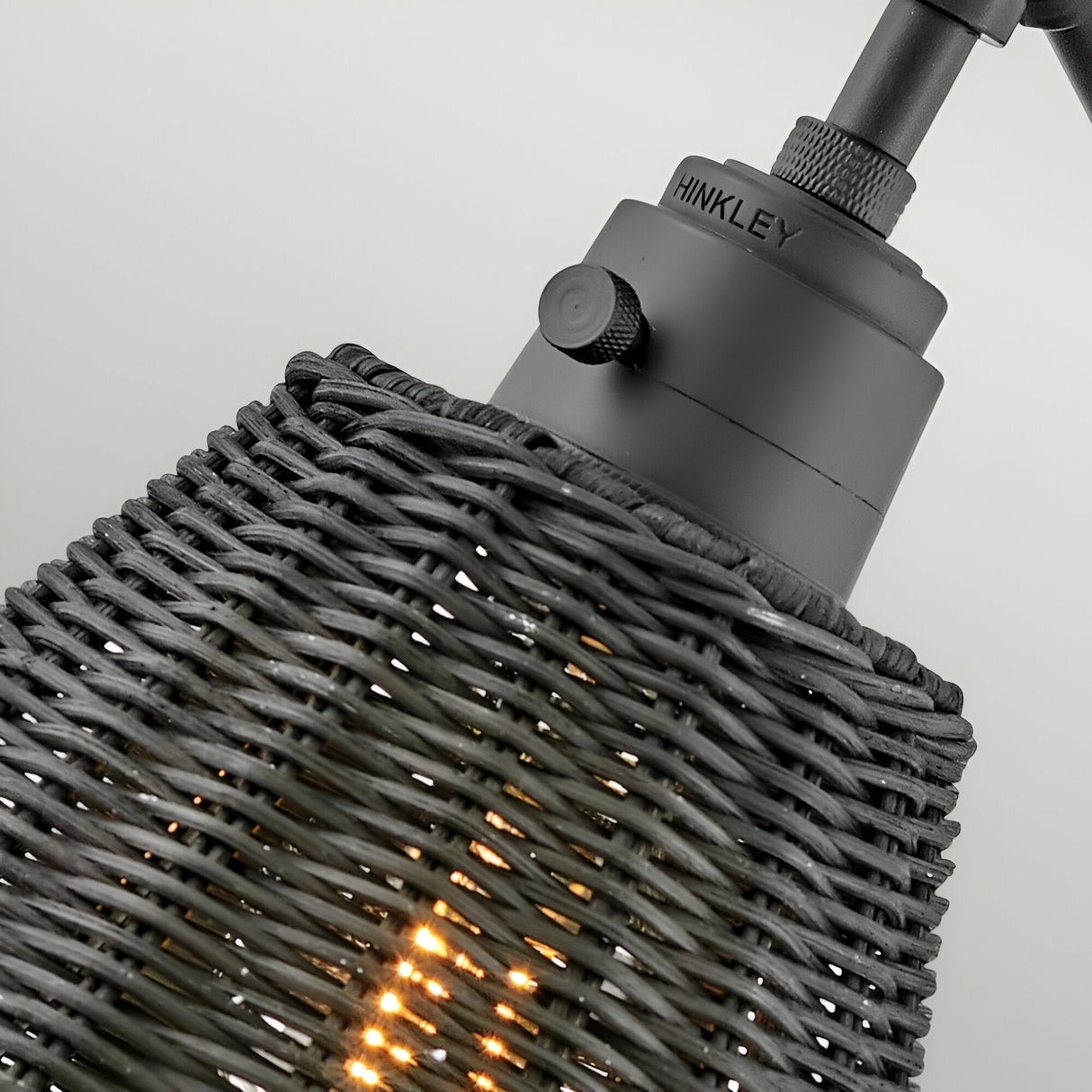 Arti 1 Light Rattan Shade Wall Light - Black