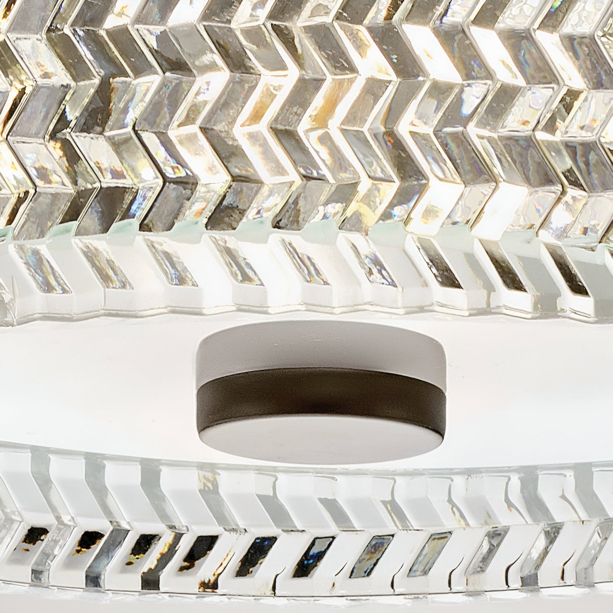 Elle 2 Light Glass Small Flush - Black