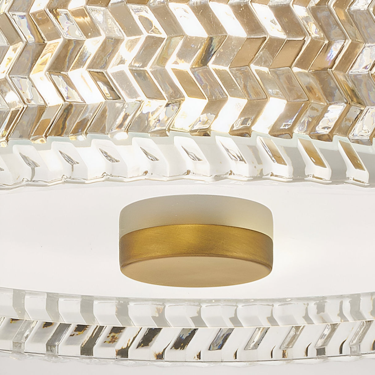 Elle 2 Light Glass Small Flush - Heritage Brass