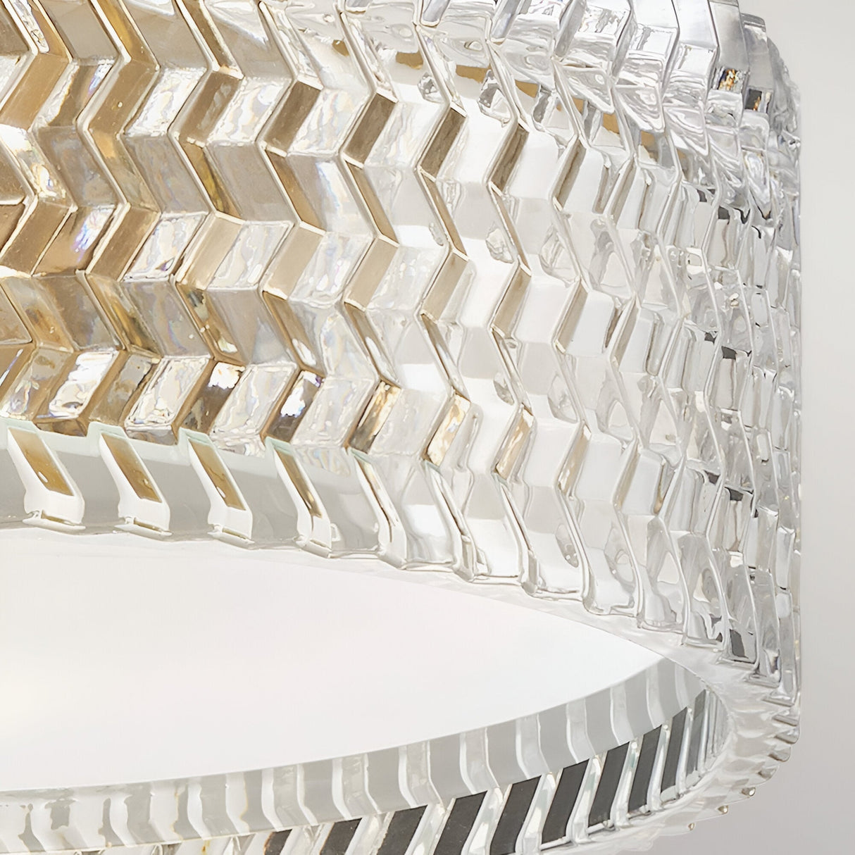 Elle 2 Light Glass Small Flush - Heritage Brass