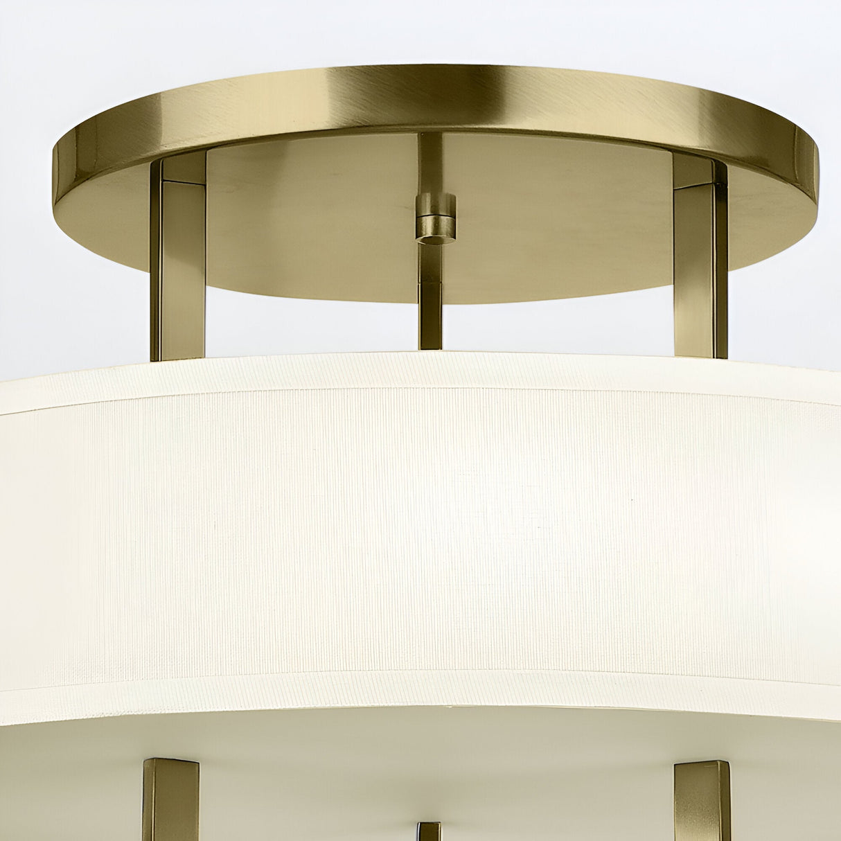 Hampton 3 Light Semi-Flush - Brass