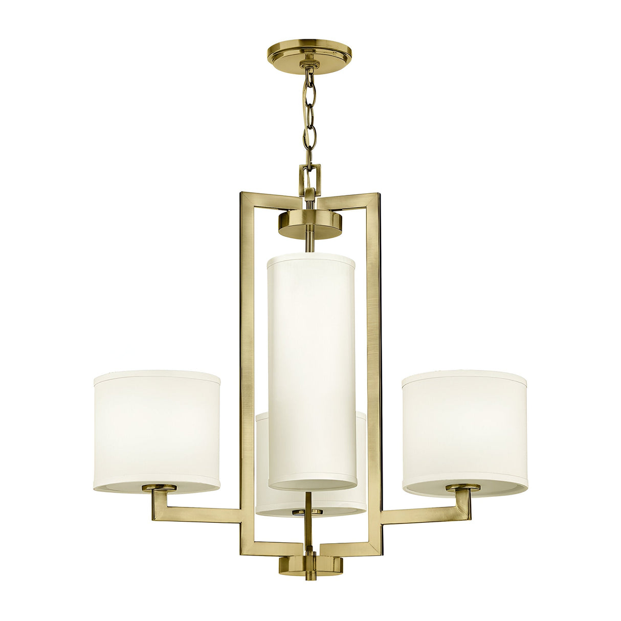 Hampton 4 Light Chandelier - Brass