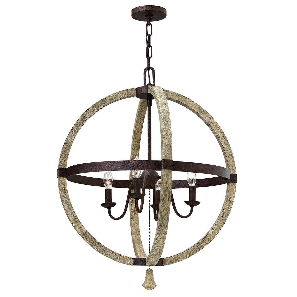 Middlefield 4 Light Chandelier - Iron Rust