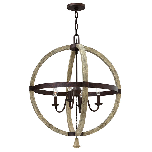 Middlefield 4 Light Chandelier - Iron Rust