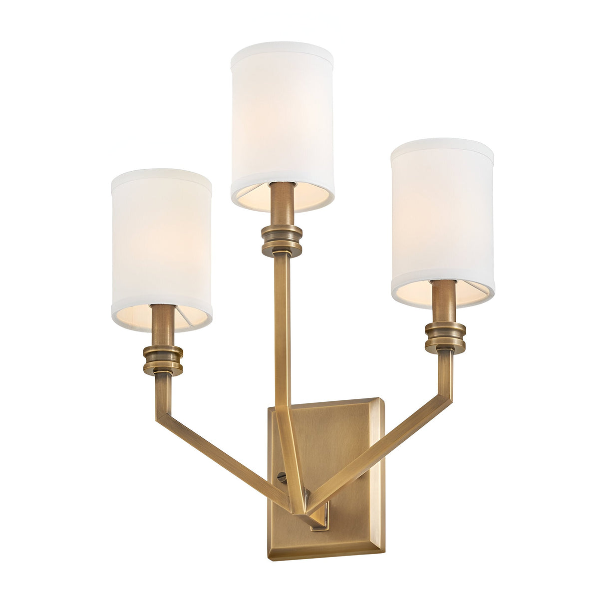 Moore 3 Light Large Wall Light - Heritage Brass