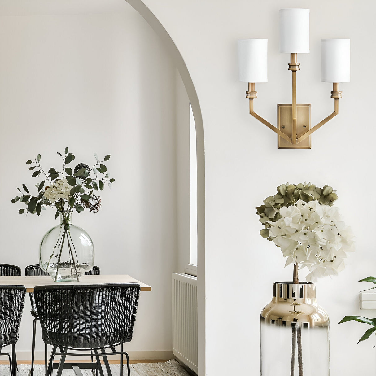 Moore 3 Light Large Wall Light - Heritage Brass