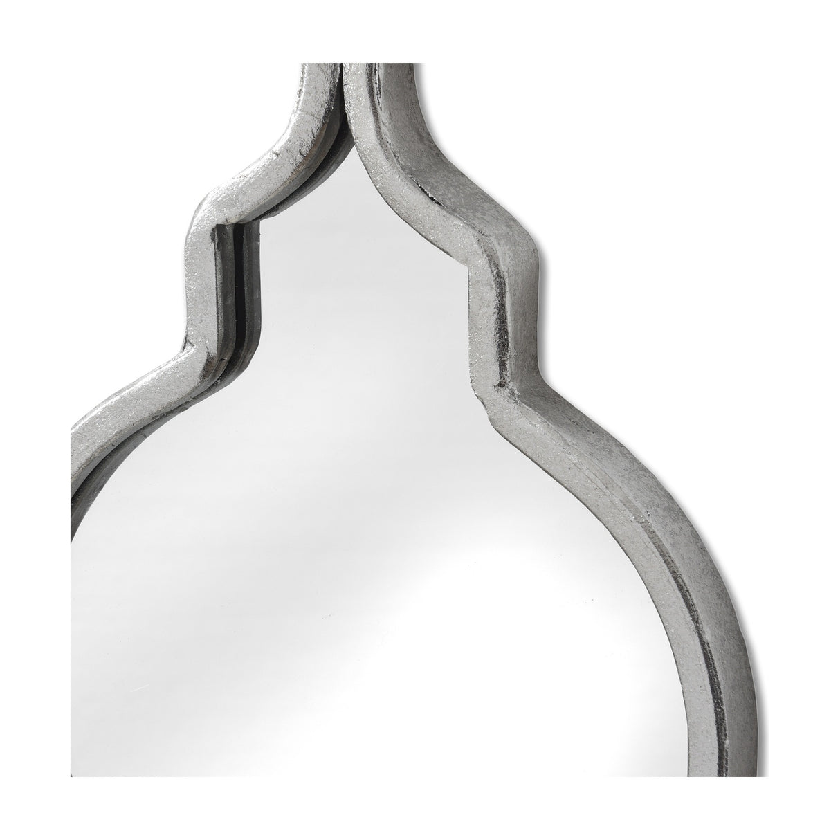 Silver Quatrefoil Decorative Hanging Wall Mirror – Silver