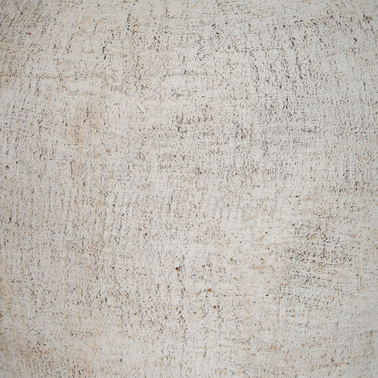 Close-up of the Hill Interiors Ceramic Medium Vase 28cm in cream, showing the matte chalky glaze with speckled beige and black flecks across the rounded body.