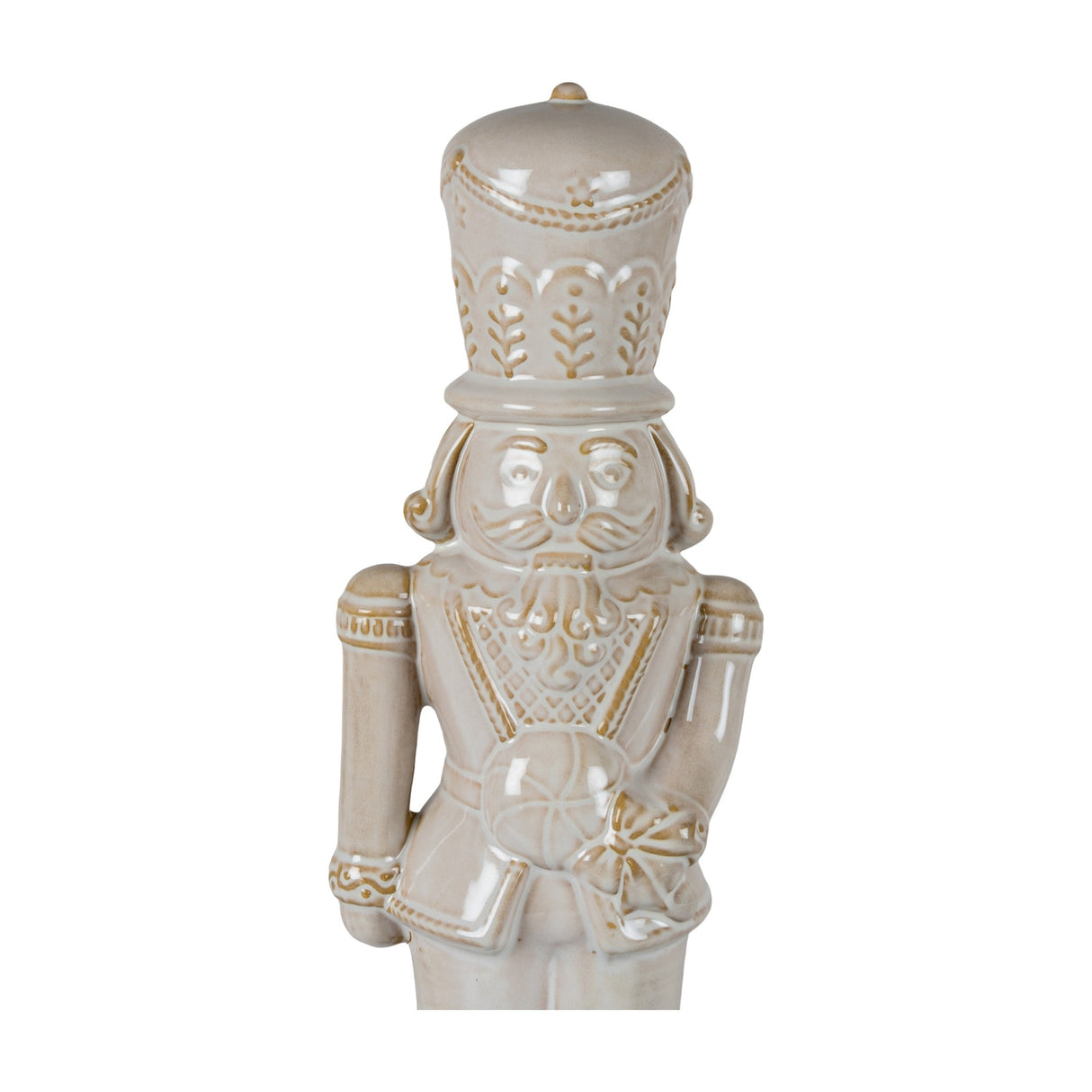 Ceramic Nutcracker with Candy Lollipop – White