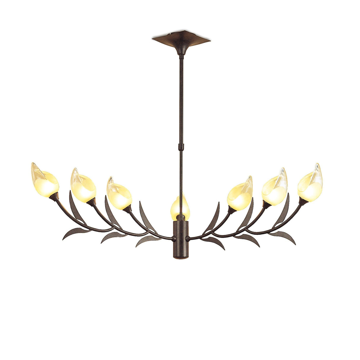 Holland Telescopic 9 Light Linear Suspension Light - Brown & Black Oxide