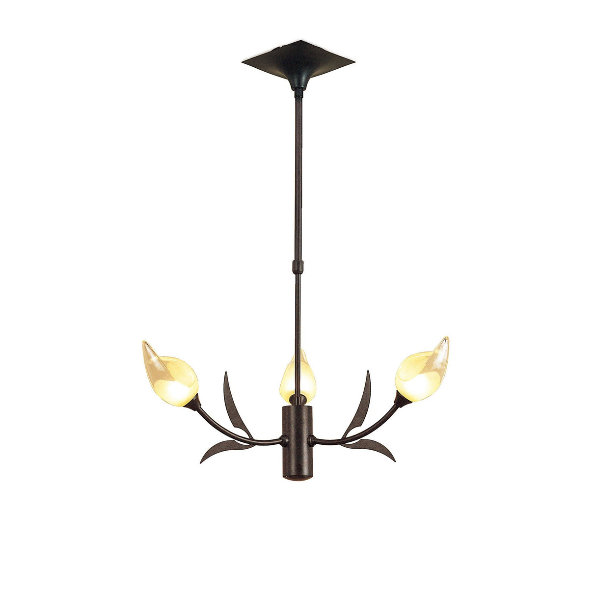 Holland Telescopic 3 Light Linear Suspension Light - Brown & Black Oxide