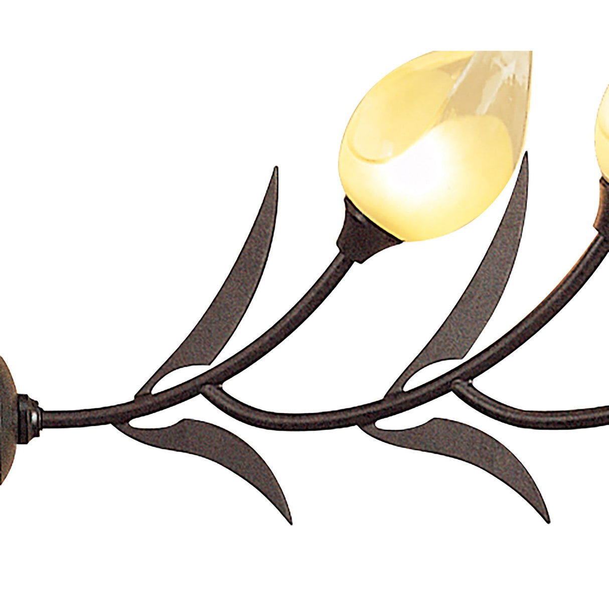 Holland Telescopic 6 Light Linear Suspension Light - Brown & Black Oxide