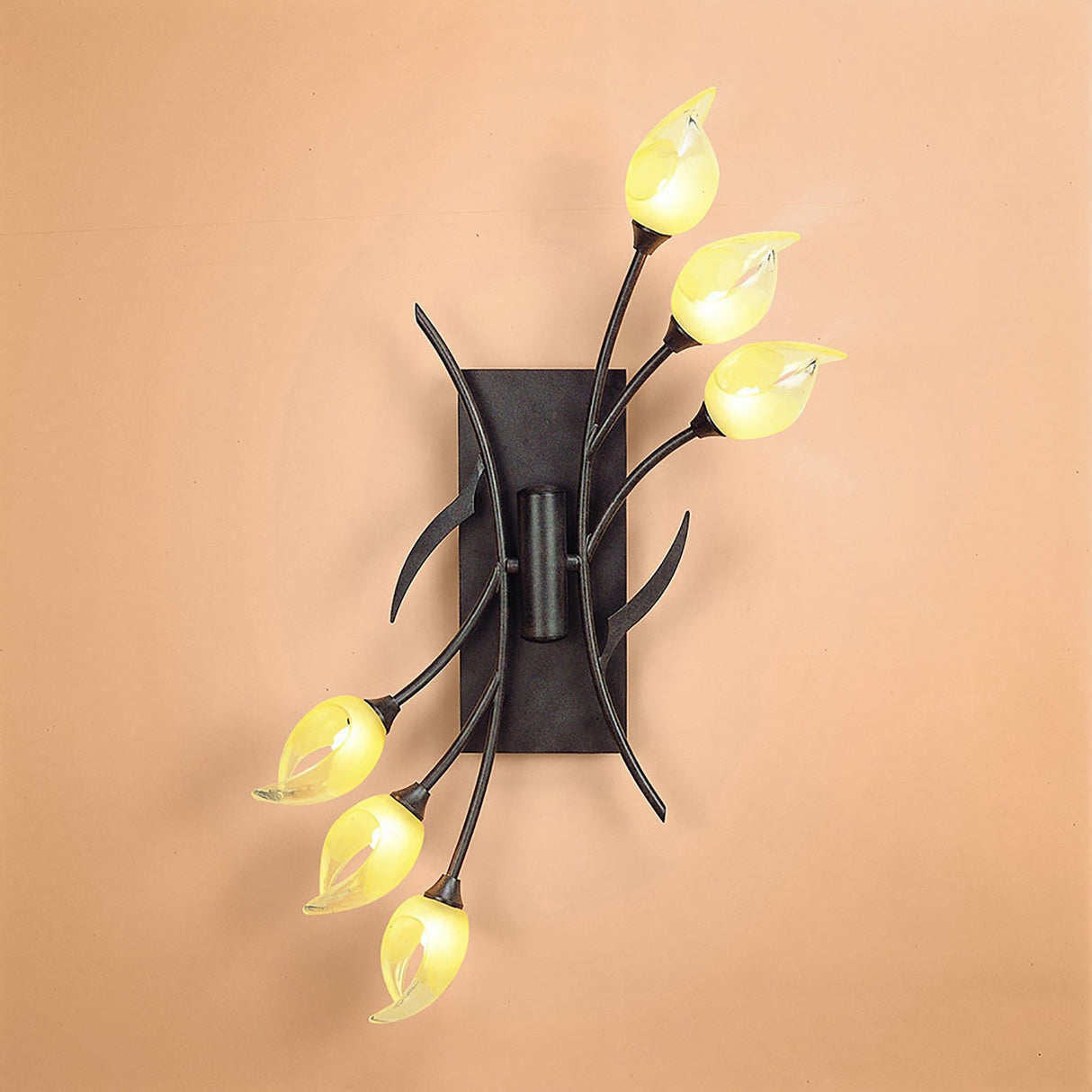 Holland 6 Light Ceiling/Wall Light With Switch - Brown/Black Oxide