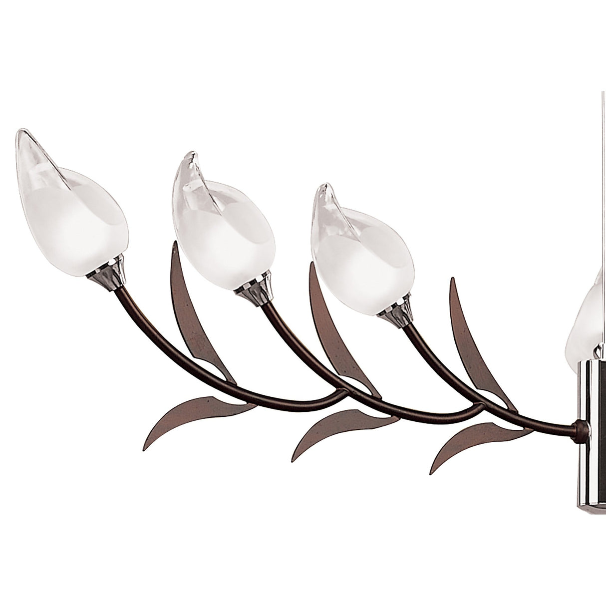 Holland Telescopic 9 Light Linear Suspension Light - Polished Chrome & Wenge
