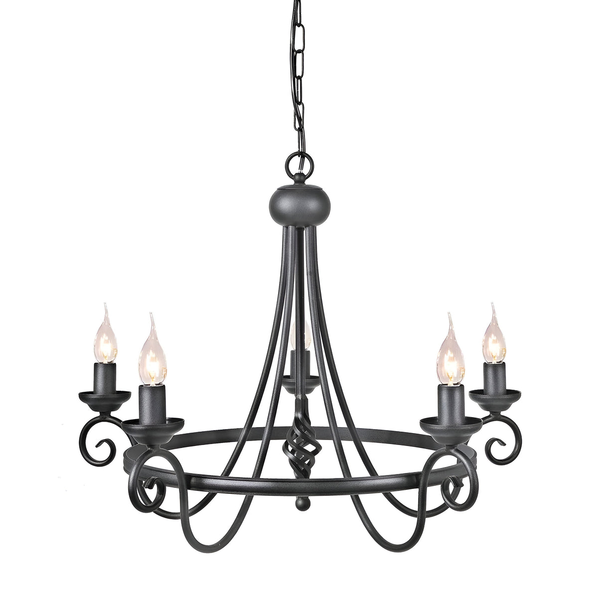 Harlech 5 Light Chandelier - Black