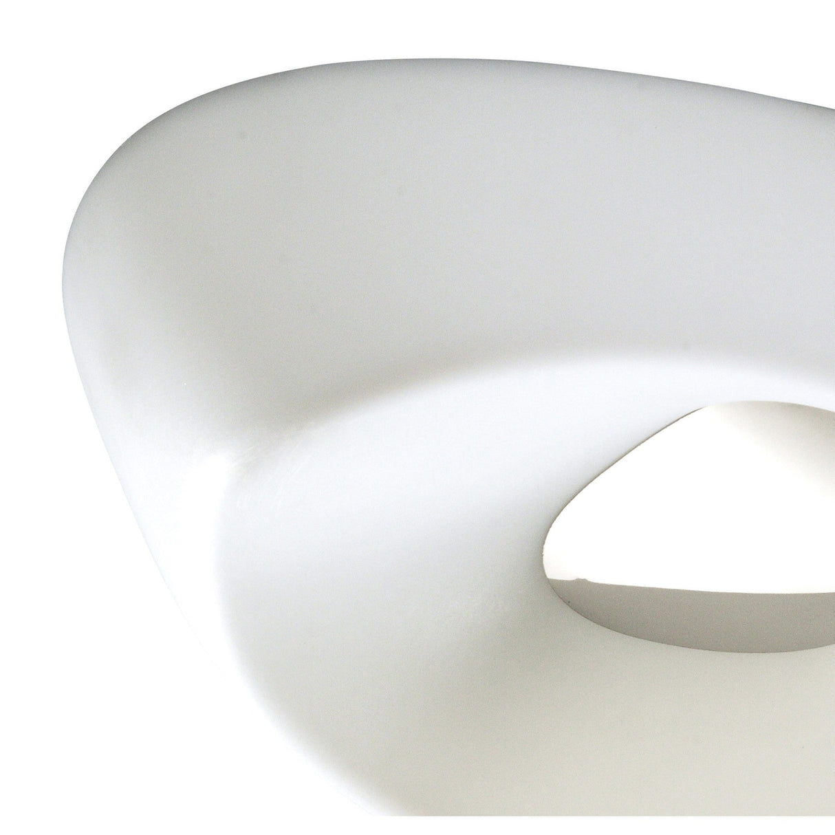 Huevo 5 Light Outdoor Semi-Flush Ceiling Light - Chrome/Opal White