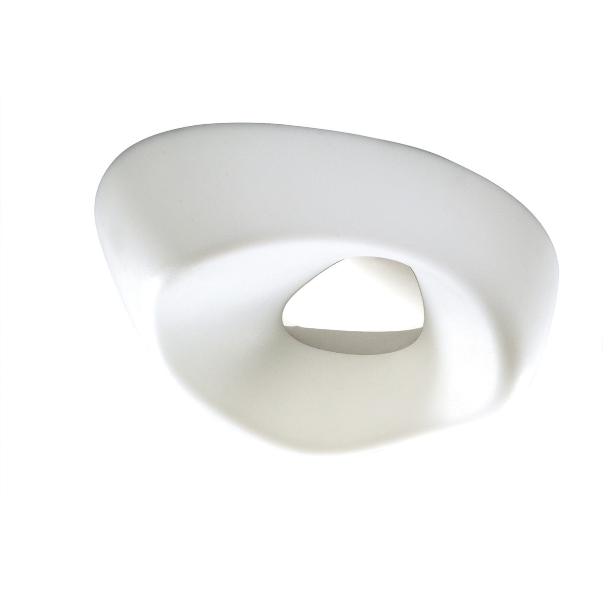 Huevo 5 Light Outdoor Semi-Flush Ceiling Light - Chrome/Opal White