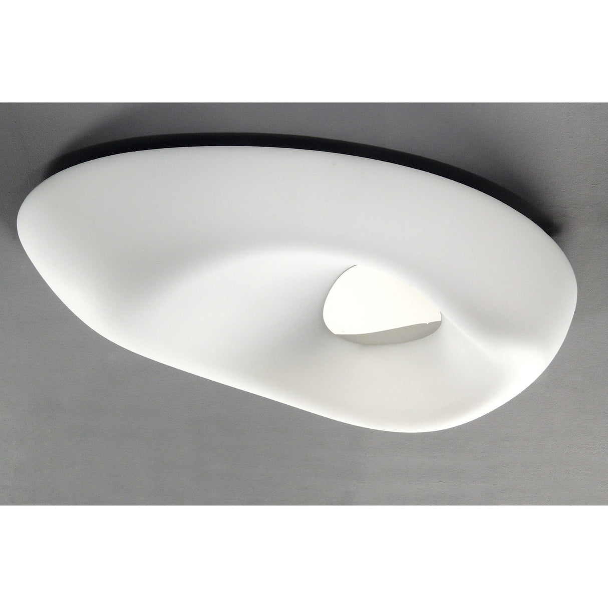 Huevo 6 Light Outdoor Semi-Flush Ceiling Light - Chrome/Opal White