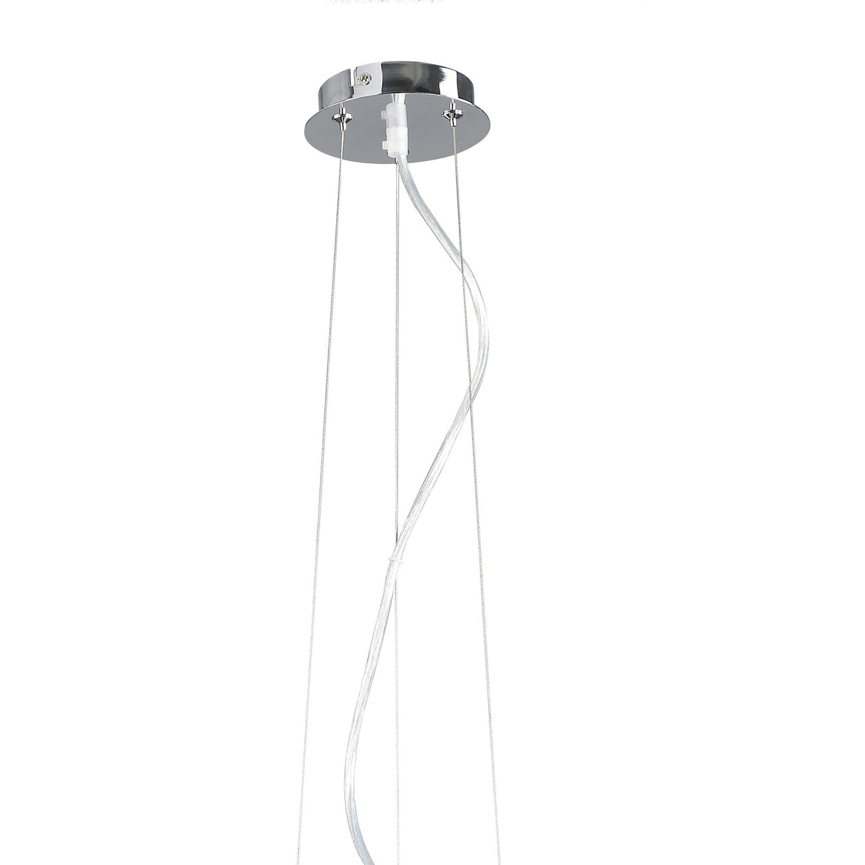 Ibis 35cm 3 Light Crystal Chandelier - Chrome With Black Feather Shade