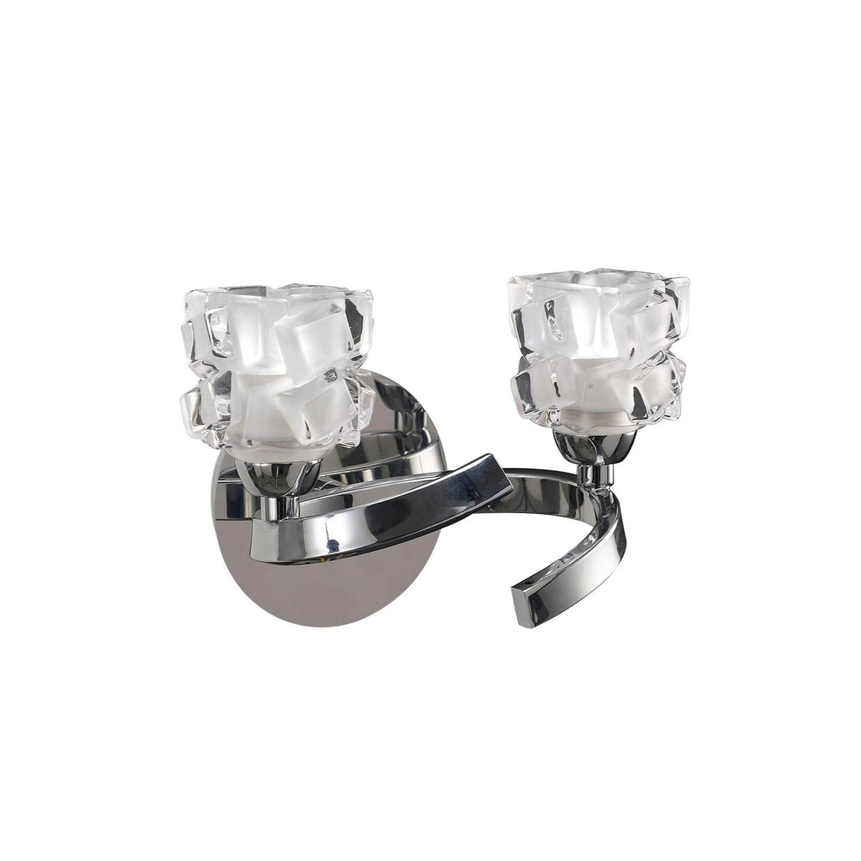 Ice 2 Light Wall Light - Chrome
