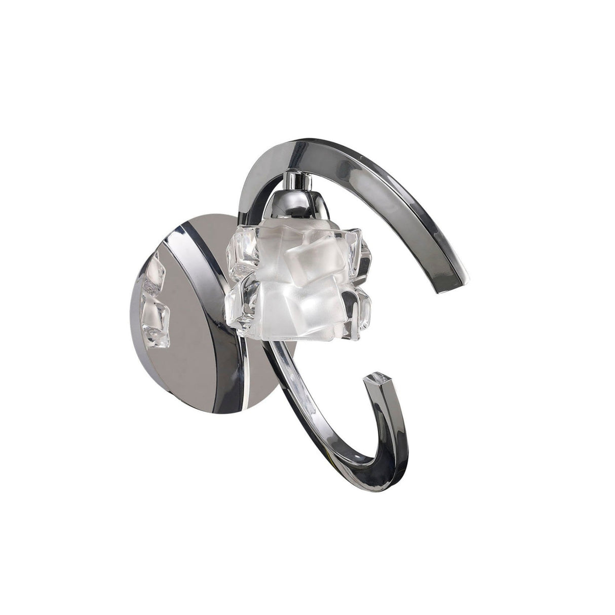 Ice 1 Light Wall Light With Switch - Chrome