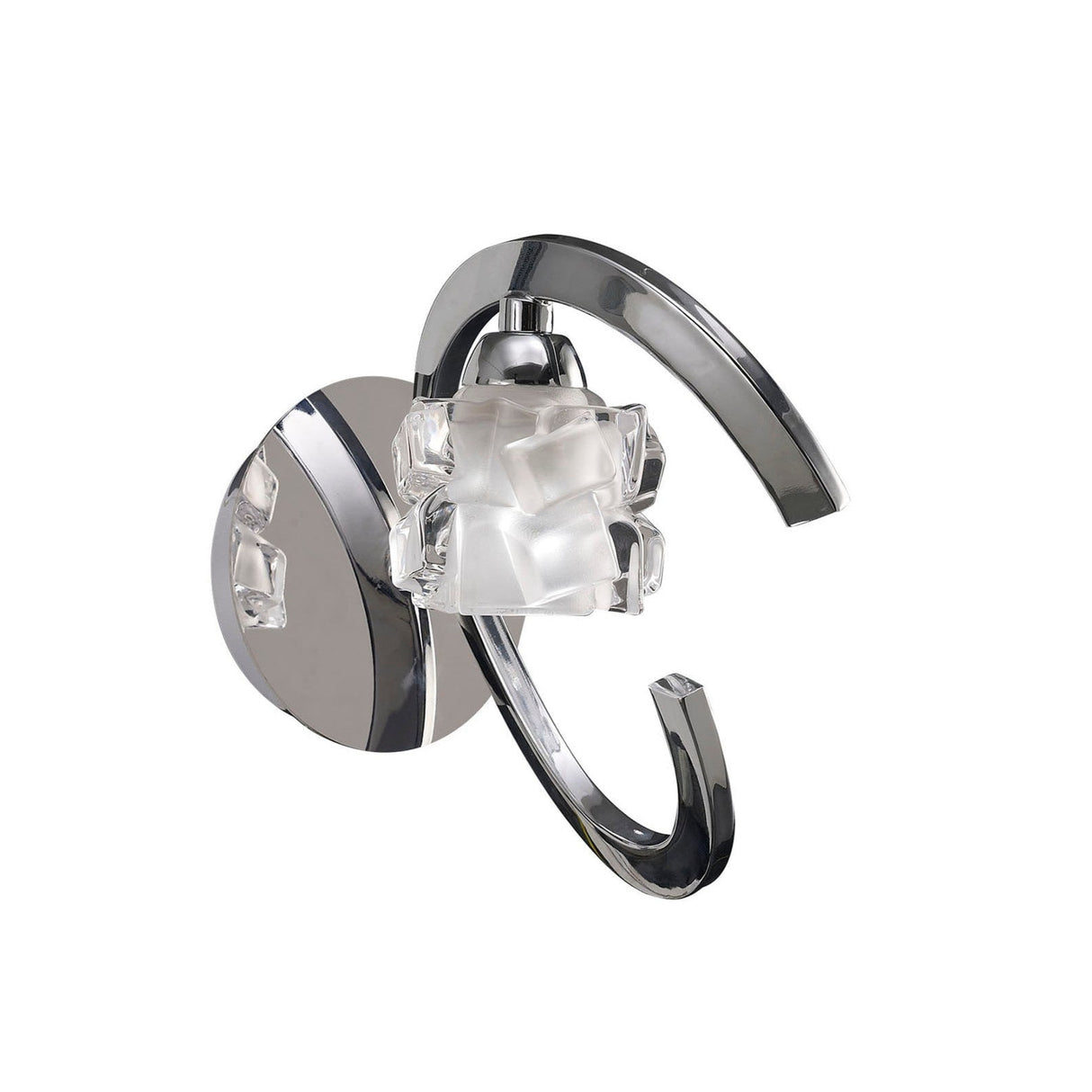Ice 1 Light Wall Light - Polished Chrome