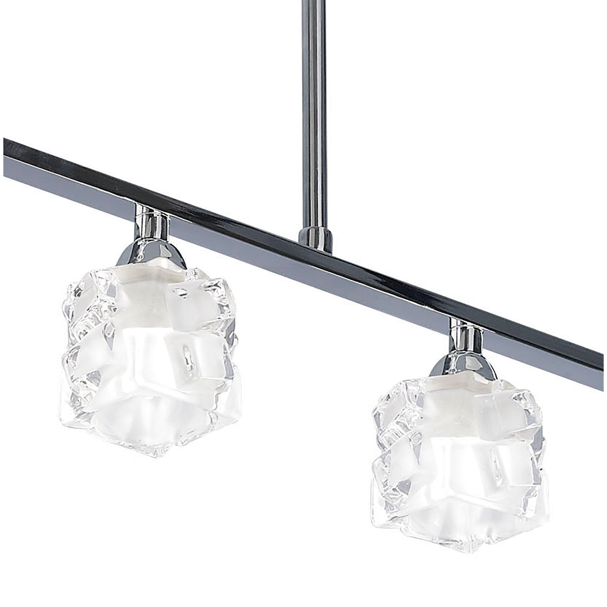 Ice Linear 4 Light Linear Suspension Light - Polished Chrome